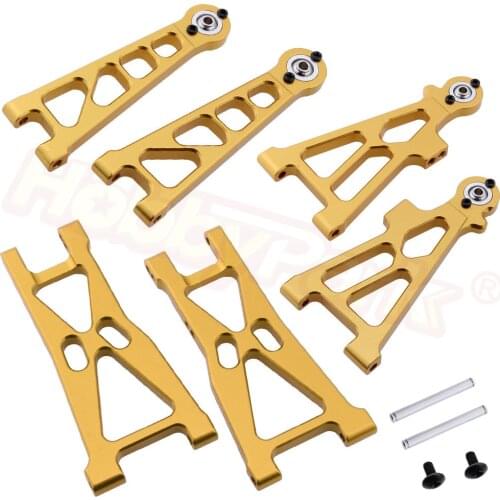 6pcs Alum Suspension Arms Set Replacement of 33201/33201G 33202/33202G 33203/33203G For Himoto Tanto E10XB RC Buggy Model Car
