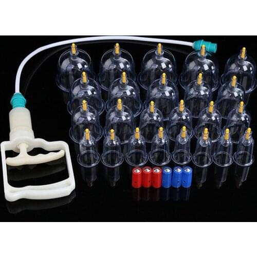 24 Pieces Traditional Chinese Vacuum Cupping Set for Family and Massage Stores