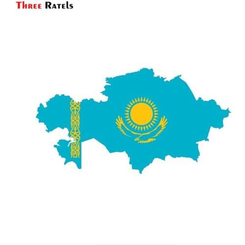 Three ratels FTC-705# national flag national emblem coat of arms of Kazakhstan window wall auto car sticker decal PVC waterproof
