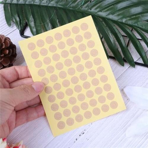 DIY Kraft Ring Stickers Hole Paper Sticker DIY Paper Label Gift Seal Sticker For Gift Paper Tags Hang Tags 140pcs/2sheets