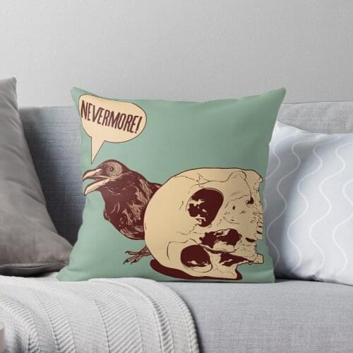 Nevermore EDPOE Throw Pillow Cushion Cover Polyester throw pillows case on sofa home living room car seat decor 45x45cm