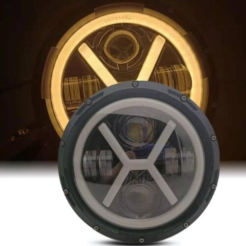 New Black 7 inch Motorcycle LED Headlight for Electra Glide Street Glide Fat Boy Road King Heritage Softail Switchback Headlamp