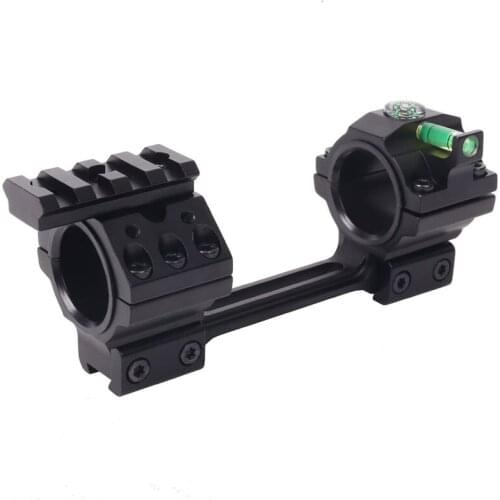 Hunting Riflescope One Piece Mount Multi-Diameter 25.4mm/30mm Double Rings Picatinny Rail Mount With Precision Bubble Level