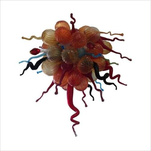 Hotel Big French Vintage Chandelier Top Design Colored Handmade Blown Glass Chandeliers