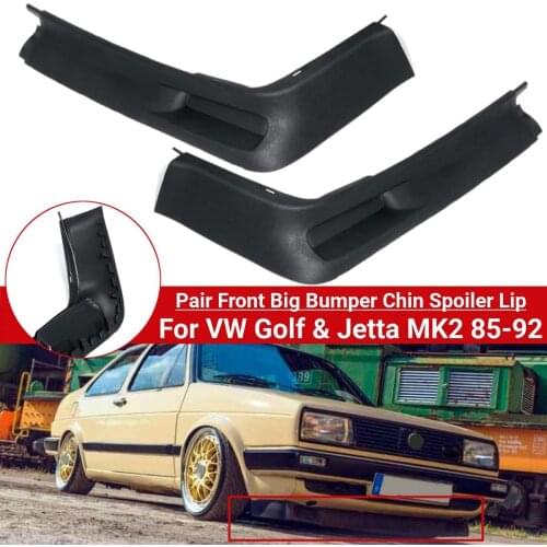 Pair Front Big Bumper Chin Spoiler Lip Auto Repalcement Exterior Part Valance Splitter GTI For VW Golf For Jetta MK2 2 85-92