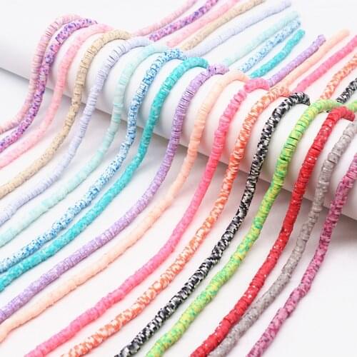 6mm Flat Round Handmade Polymer Clay Beads Chip Disk Loose Spacer Handmade Beads For DIY Jewelry Making Bracelet Finding