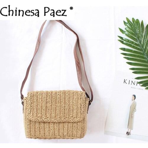 Straw bag new small fresh one-shoulder slung female bag leisure holiday Korean version female wind weave grass messenger bag