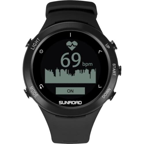 Sunroad GPS Sports Watch Heart Rate Altimeter Digital Smart Wristwatch Water Waterproof Usb Charge Outdoor Swim Run