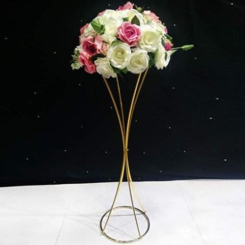 Wedding decoration metal gold flower stand column stand decorative vases for wedding centerpiece event party decor