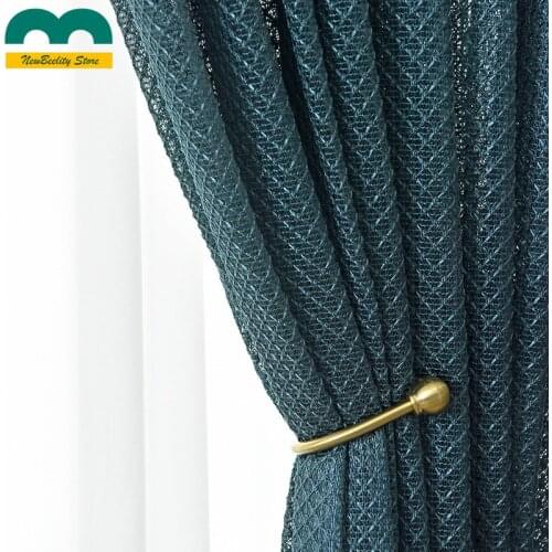 High Level Curtains Screens for Living Room Tulles Villa Thickened Shading Nordic Simple Warp-knitted Dinning Room Tulles