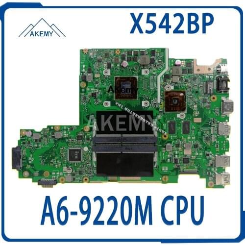X542BP laptop motherboard For Asus X542B X542BP A580B K580B Mainboard 100% test 2GB RAM A6-9220M CPU 2.5GHZ