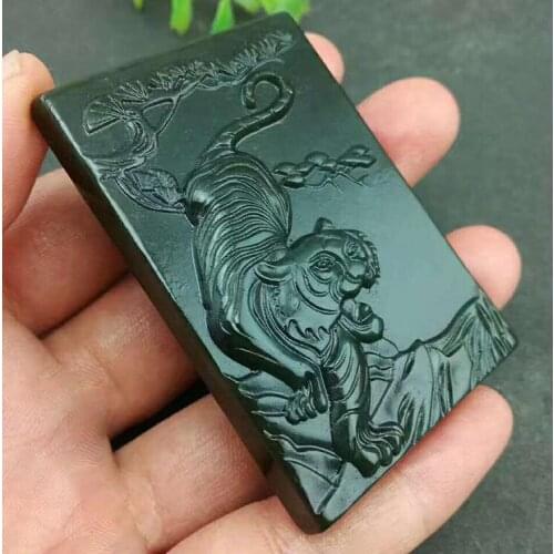 Xinjiang hetian jade pendant tiger head pendant for security and peace pendant free shipping