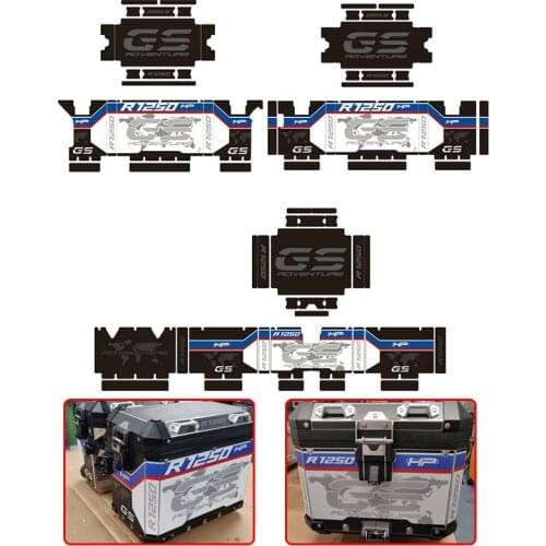 For BMW R1250GS R1250 R 1250 GS ADV R1200GS R1200 ADV Adventure Protector Cover Sticker Decal Set Suitable Aluminum BOX 1 Set