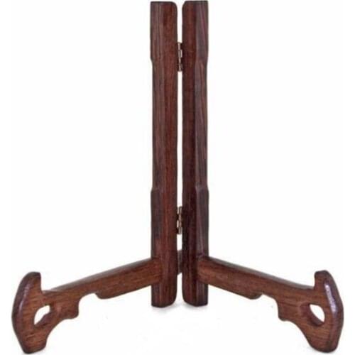 100pcs 3-7 Inch Tall Wood Display Stand Holder Easels For Plates Photos Tea Tray 5 Size Kitchen Dishes Storage Shelves