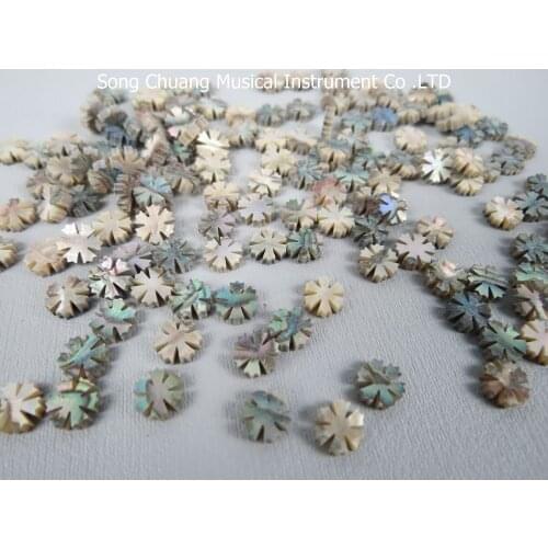 100 pcs flower shape inlay blanks 0.28"(7mm) shell blanks diamond cut