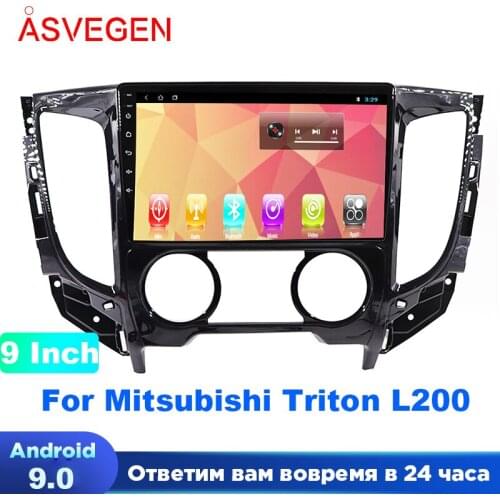 Android 9.0 Car Stereo Multimedia Player For Mitsubishi Triton L200 With 4G+64G Video GPS Navigation Radio Auto Stereo