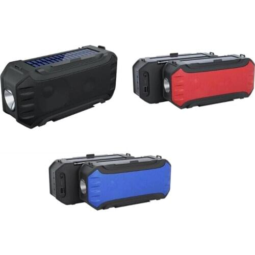 Wireless Speaker Micro USB Rechargeable Li-Battery Solar Charging Flashlights 3-8H Battery Life Bass Boom Sound Bars C7AB
