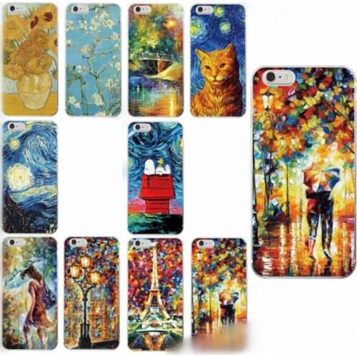 Oil painting Mobile Phone Case Back Cover For iPhone 7 8 Plus X 11 12 Pro X XR XS Max Shockproof Phone Case