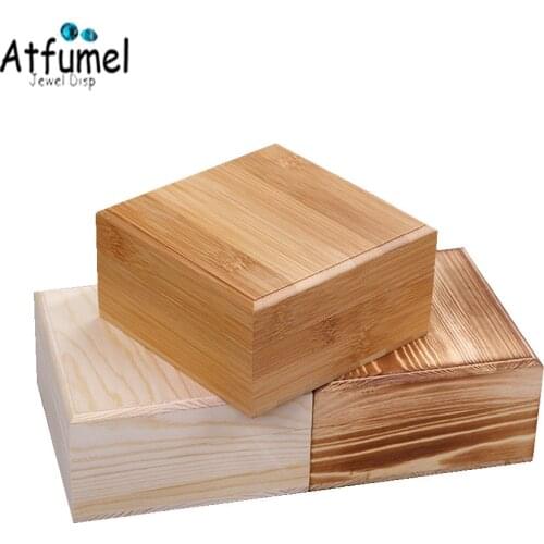 Retro Wood Cosmetic Storage Box Bamboo Sundries Ring Necklace Bangle Jewelry Organizer Display Box Case Home Decor