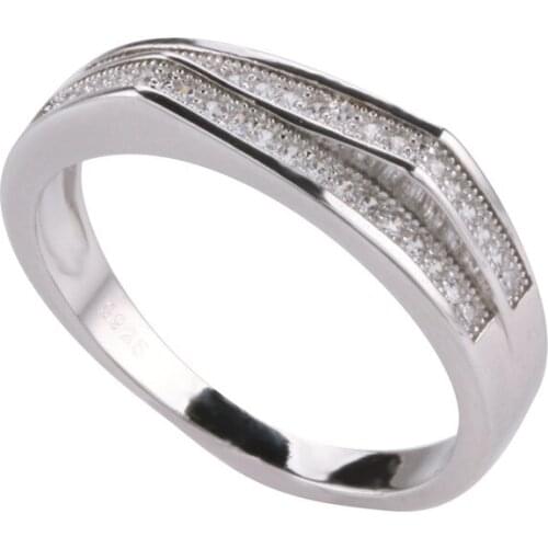 Fine Ring for Women 925 Silver Natural Diamond Wedding Fine Luxury Jewelry 5-10 Size Office Temperament Silver Rings Lovers Gift