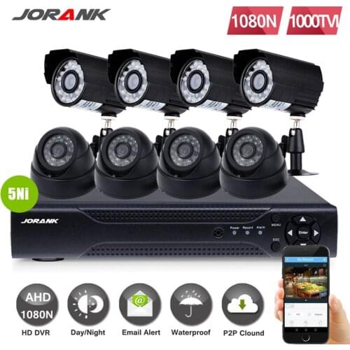 8 Channel CCTV Security Camera DVR Recorder System 8pcs 1000TVL Outdoor Camera Video Surveillance Ssystem 8ch 1080N 960h dvr Kit