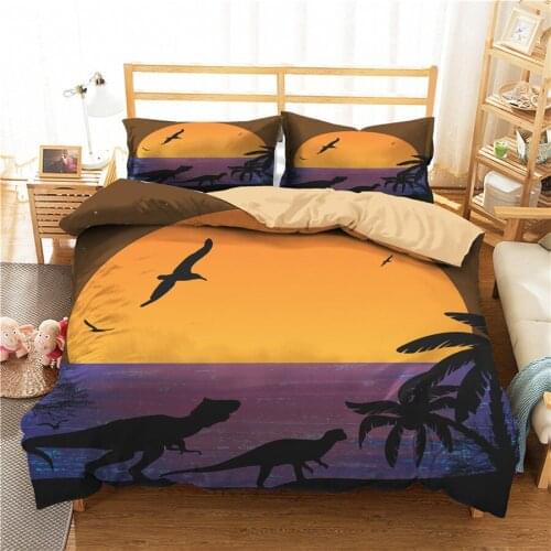 A Bedding Set 3D Printed Duvet Cover Bed Set Dinosaur Home Textiles for Adults Bedclothes with Pillowcase #DG12