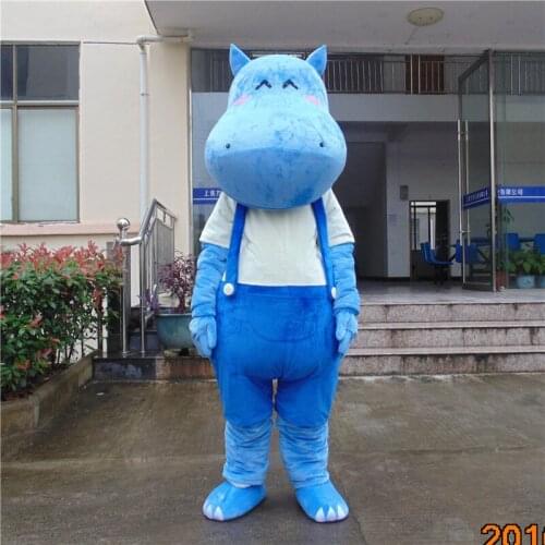Hippopotamus Hippo Mascot Costume Adult Size Halloween Outfit Fancy Dress Suit