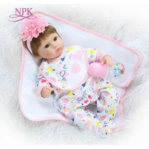 NPK Latest new 43cm Silicone Reborn Boneca Realista Fashion Baby Dolls For Princess Children Birthday Gift Bebes Reborn Dolls