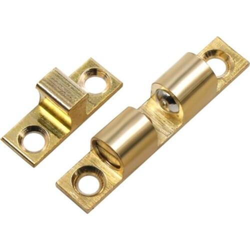 40/50/60 / 70mm brass door stop lock buckle door touch push cabinets latch internal cupboard locks polishing switch ball locker