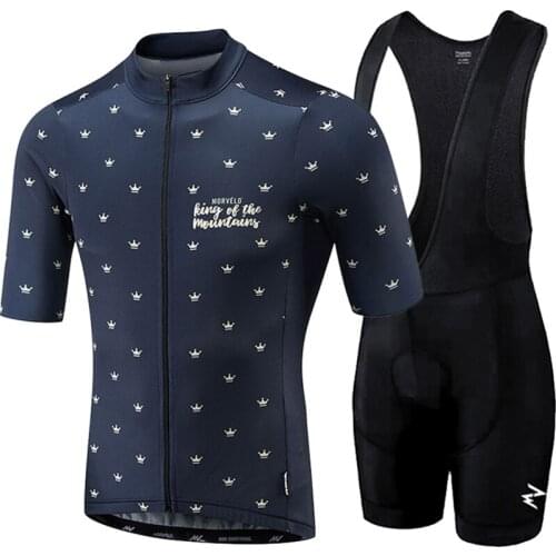 Summer Morvelo 2019 Mens Clothing Cycling Kits Short Sleeve MTB Breathable Bib Shorts Maillot Ciclismo Set Gel Pad