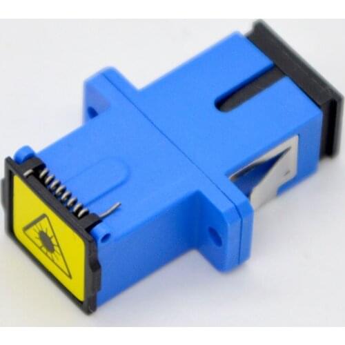 Hot Sell100pcs NEW Optic Fiber Connector Adapter SC UPC Fiber Flange Coupler Adapter With Ear,Dust Cover Free Shipping to Brazil