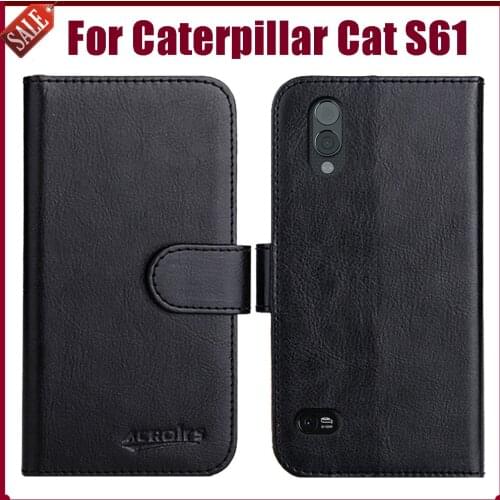 Hot! Caterpillar Cat S61 Case 5.2" Fashion 6 Colors Flip Soft Leather Wallet Protective Cover For Caterpillar Cat S61 Case