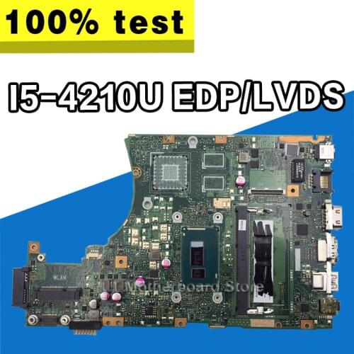 X455LA motherboard 4G RAm I5-4210U EDP/LVDS For Asus F455L K455L X455LJ X455LN X455LD A455L Laptop mainboard X455LAB