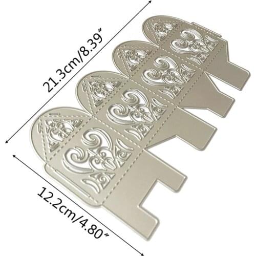 Heart Box Metal Cutting Dies Stencil Scrapbooking DIY Album Stamp Paper Emboss R7RC