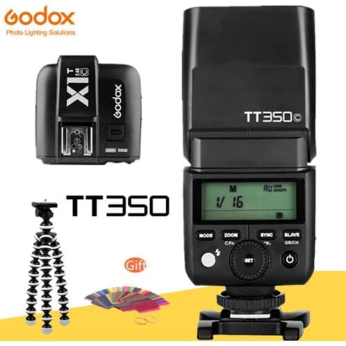 Godox TT350 GN36 2.4G TTL HSS Mini Flash Speedlite + X1T X System Transmitter Trigger for Canon Nikon Sony Fuji Olympus Camera