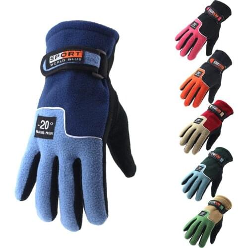 Mounchain Winter Adult Men or Women Hiking Gloves Warm Windproof Fleece Anti-skid Durable Hiking Walking Jogging Running Gloves