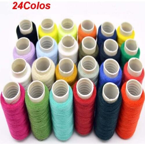 5PCS Multicolor 200yards Sewing Thread Polyester Thread Set Strong And Durable Sewing Threads Needlework For Hand Machines