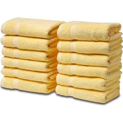 Towel Set Luxury 100% Cotton Super Absorbent Soft and Thick-A Pack of 12 Towel Set Household Hand Towel 33*33