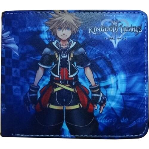 Novelty Anime Kingdom Hearts Wallets Cartoon Style Leather Purse Gifts Boy Girl Card Holder Coin Pocket Short Wallet Carteira