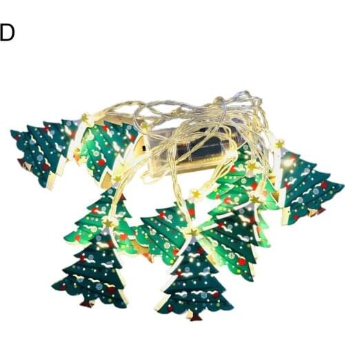 Christmas LED Lamps Lightweight Battery Powered Attractive Santa Claus Snowflake Tree LED Lights Decor for Night