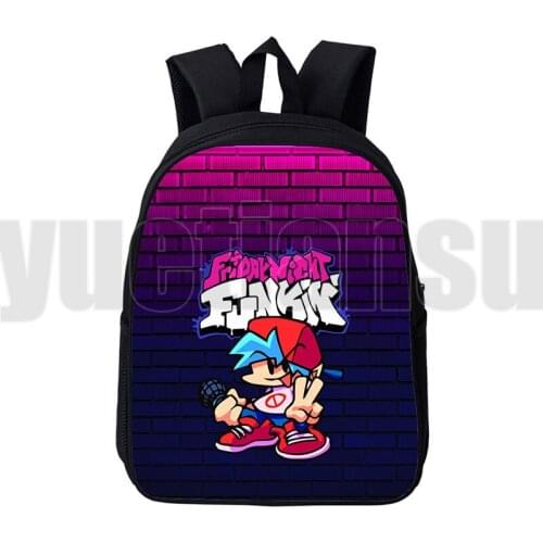 3D Print Friday Night Funkin Backpack Children Game Bags 12/16 Inch Anime Fnf Back To School Teenagers Cosplay Travel Backpack
