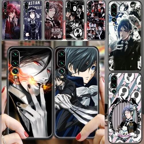 Black Butler Anime Phone case For Huawei P Mate P10 P20 P30 P40 10 20 Smart Z Pro Lite 2019 black trend cover painting funda tpu