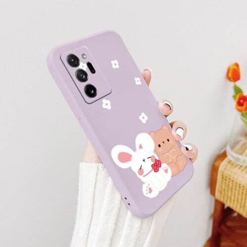 Little Bear Liquid Silicone Case For Samsung Galaxy A72 A52 A42 A32 A22 A21S A02S A12 A02 A71 A51 A41 A31 Phone Back Cover Coque