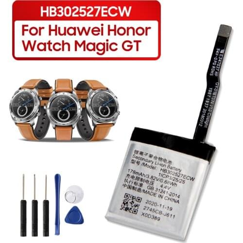 Original Replacement Battery For Huawei Honor Watch Magic GT HB302527ECW Genuine Watch Battery 178mAh with Tools
