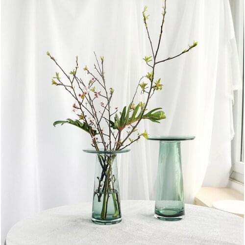 Glass Vase For Living Room Modern Flowers Arrangement Nordic Vases Flower Pot Home Decoracion Hogar Moderno Цветы Для Декора