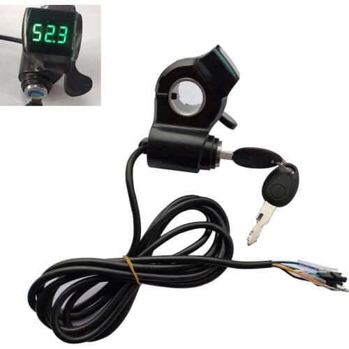 12V 24V 36V 48V 60V 72V Electric Bike Thumb Throttle with key lock LCD Display gas for electric bicycle/scooter/e-bike