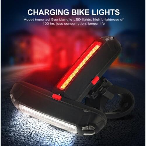 Waterproof Bike Light Cycling Lights Taillights LED Laser Safety Warning Bicycle Lights Bicycle Tail Bicycle Accessories