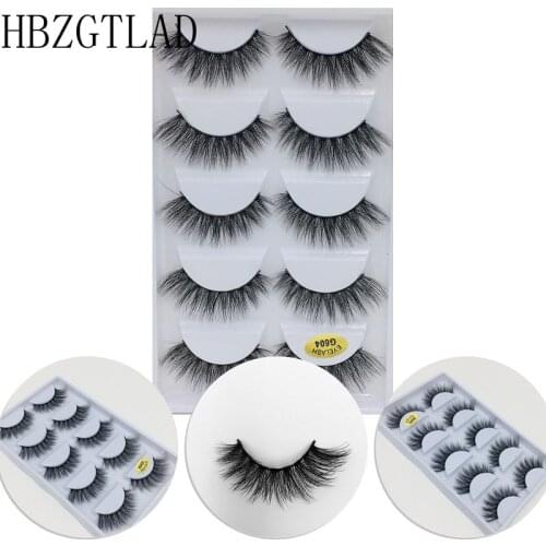 2019 NEW mink eyelashes 3d mink lashes 5 pairs fake eyelashes natural 3d false lashes eyelash extension cilios maquiagem
