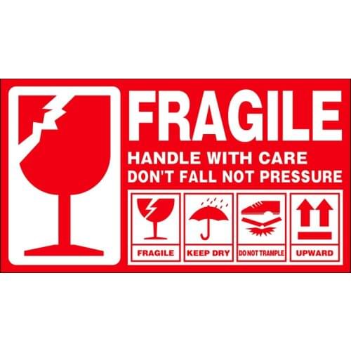 336Pcs 15x9cm Fragile Warning Label Sticker Fragile Sticker Up and Handle With Care Keep Dry Large Shipping Express Label