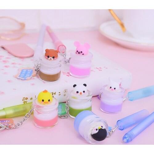 36 Pcs/lot Cartoon Animal Pendant Gel Pen Cute 0.5 Mm Black Ink Neutral Pen Promotional Gift Stationery School Supplies